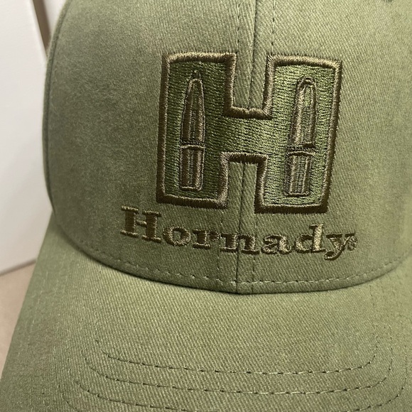 Hornaday Hat Cap Strap Back Fatigue Green Logo Ammunition Outdoor Adult Mens - Picture 2 of 7